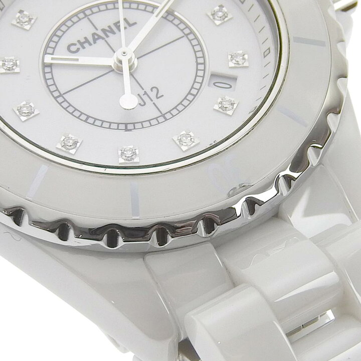 楽天市場】シャネル CHANEL J12 腕時計 12Pダイヤ H1628 ホワイト  