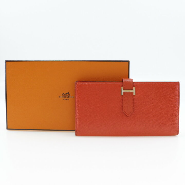 楽天市場】エルメス HERMES ベアンスフレ 長財布 ヴォーエプソン 