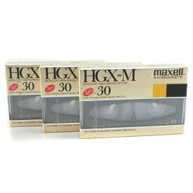 マクセル maxell 8mm ビデオカセットテープ HGX-M その他家電 ハイグレード 30分×3本セット P6-30 HGX 0.3" video cassette tape HGX-M _【未使用】Sランク