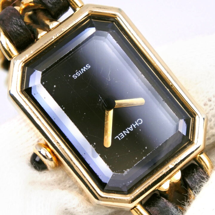 楽天市場】シャネル CHANEL プルミエールL 腕時計 H0001 金メッキ  