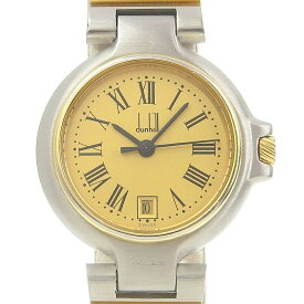 ダンヒル Dunhill ミレニアム 腕時計 ステンレススチール クオーツ アナログ表示 ゴールド文字盤 Millennium レディース【中古】