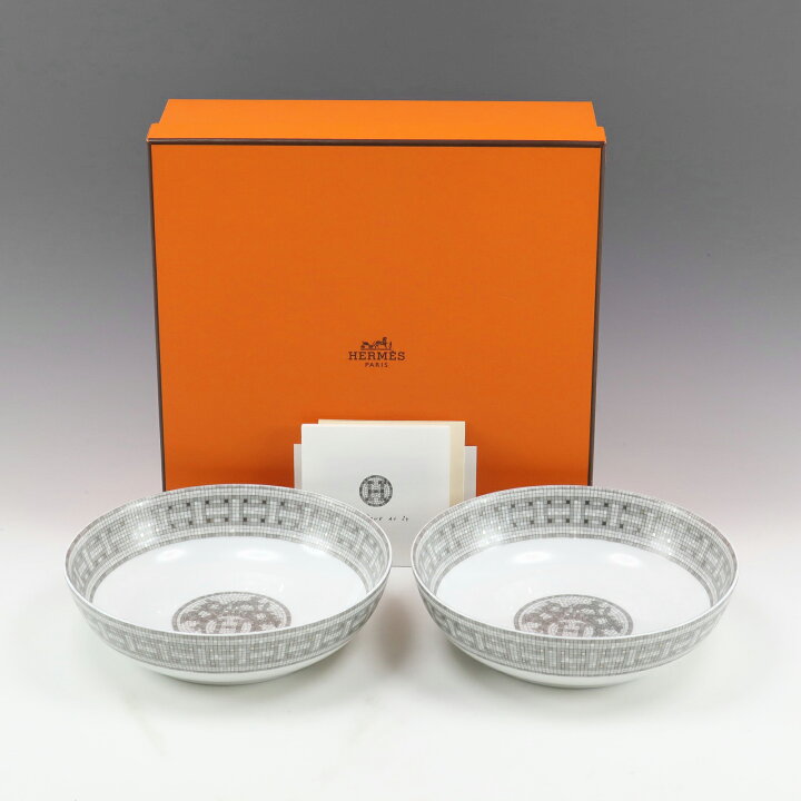 楽天市場】エルメス HERMES モザイク ヴァンキャトル プラチナ 食器 