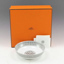 エルメス HERMES モザイク ヴァンキャトル プラチナ 食器 17cm シリアルボウル 1個【中古】ランク