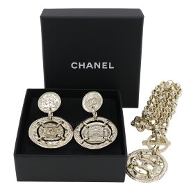 シャネル CHANEL イヤリング 2点セット ネックレス 金メッキ 2016年 16B 約85.0g Earring 2-piece set レディース【中古】Aランク