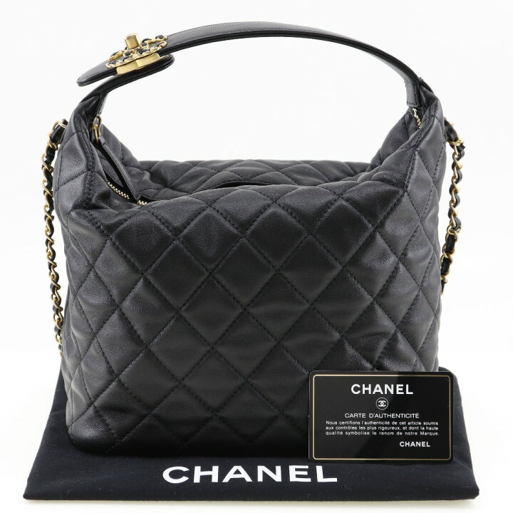 楽天市場】シャネル CHANEL ホーボー ショルダーバッグ ミディアム 