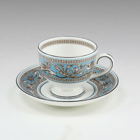 ウェッジウッド Wedgwood フロレンティーン ターコイズ 食器 カップ＆ソーサー【中古】