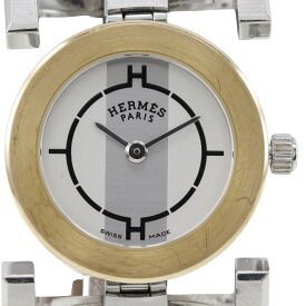 エルメス HERMES パプリカ 腕時計 PA1.220 ステンレススチール×レザー 2002年 □F クオーツ アナログ表示 白文字盤 paprika レディース【中古】