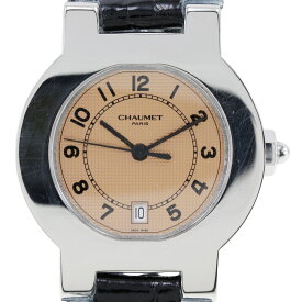ショーメ Chaumet 腕時計 ステンレススチール×クロコダイル スイス製 クオーツ アナログ表示 ブロンズ文字盤 レディース【中古】