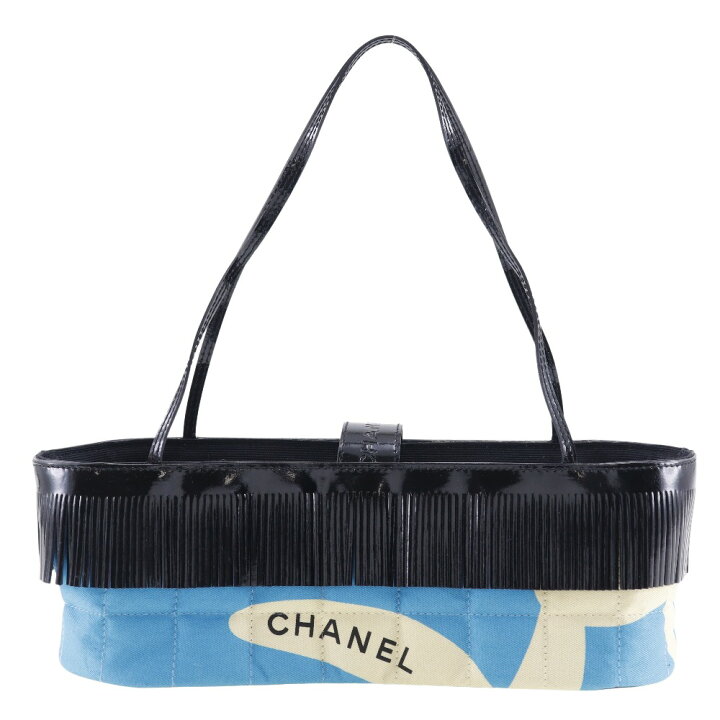 楽天市場】シャネル CHANEL ハンドバッグ キャンバス×パテントレザー 