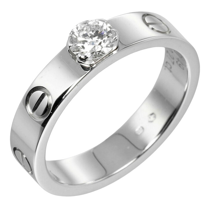 楽天市場】カルティエ CARTIER ラブ ソリテール 9号 リング 指輪 0.27 