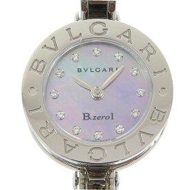 ブルガリ BVLGARI B-zero1 腕時計 ビーゼロワン BZ22S ステンレススチール ブルーシェル スイス製 クオーツ アナログ表示 ブルーシェル文字盤 B-zero1 レディース【中古】A-ランク