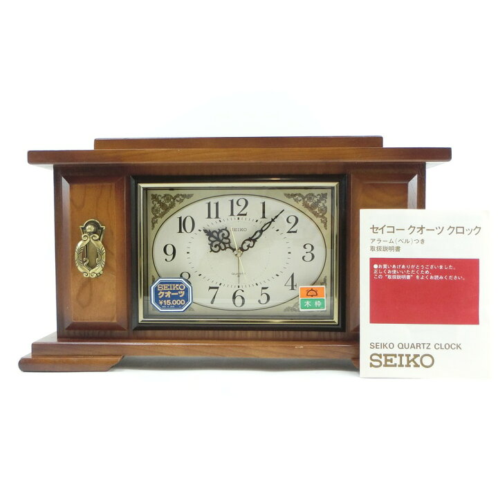 楽天市場】セイコー SEIKO 木枠 クォーツ アラーム(ベル)付き 置時計 