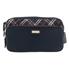 バーバリーブラックレーベル BURBERRY BLACK LABEL ウエストバッグ ナイロン 斜め掛け 肩掛け ダブルファスナー メンズ【中古】