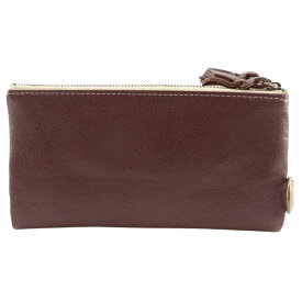 【スーパーセール20%OFF対象】エンディミオン・スプリング Endymion Spring 本革財布 長財布 赤茶色 スナップボタン Genuine Leather Wallet ユニセックス【中古】A+ランク