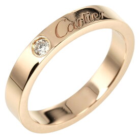 カルティエ CARTIER Cドゥ エングレーブド 7号 リング・指輪 K18ピンクゴールド×ダイヤモンド 約3.39g C Do Engraved レディース【中古】Aランク