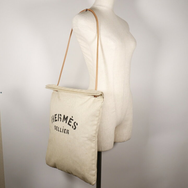 楽天市場】エルメス HERMES アリーヌGM ショルダーバッグ キャンバス  