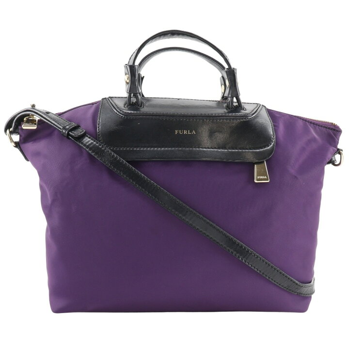 楽天市場】フルラ Furla 2WAYショルダー ハンドバッグ ナイロン 紫 