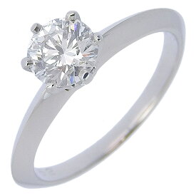 【SALE対象10%OFF】ティファニー TIFFANY&Co. ソリティア 10.5号 リング・指輪 Pt950プラチナ×ダイヤモンド 0.62 約3.3g Solitaire レディース【中古】A+ランク