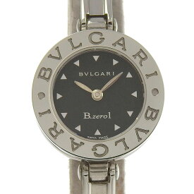 【全品ポイント5倍+お買い得クーポン】ブルガリ BVLGARI B-zero1 腕時計 ビーゼロワン BZ22S ステンレススチール クオーツ アナログ表示 黒文字盤 B-zero1 レディース【中古】