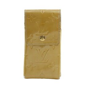【スーパーセール10%OFF対象】ルイ・ヴィトン LOUIS VUITTON グリーン その他小物 シガレットケース M91048 モノグラムヴェルニ フランス製 2001年 ベージュ TH0021 スナップボタン green レディース【中古】