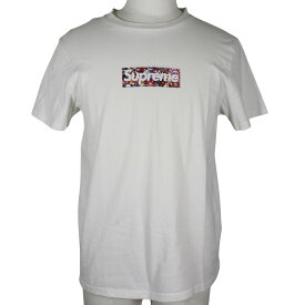 【全品ポイント5倍+お買い得クーポン】シュプリーム Supreme covid 19 relief box logo tee 2020 半袖Tシャツ 村上隆コラボ KaikaiKiki コットン 白 covid 19 relief box logo tee 2020 メンズ【中古】