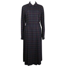 バーバリーズ Burberrys シャツ＆スカート セットアップ チェック ヴィンテージ×毛 黒 Shirt & Skirt レディース【中古】