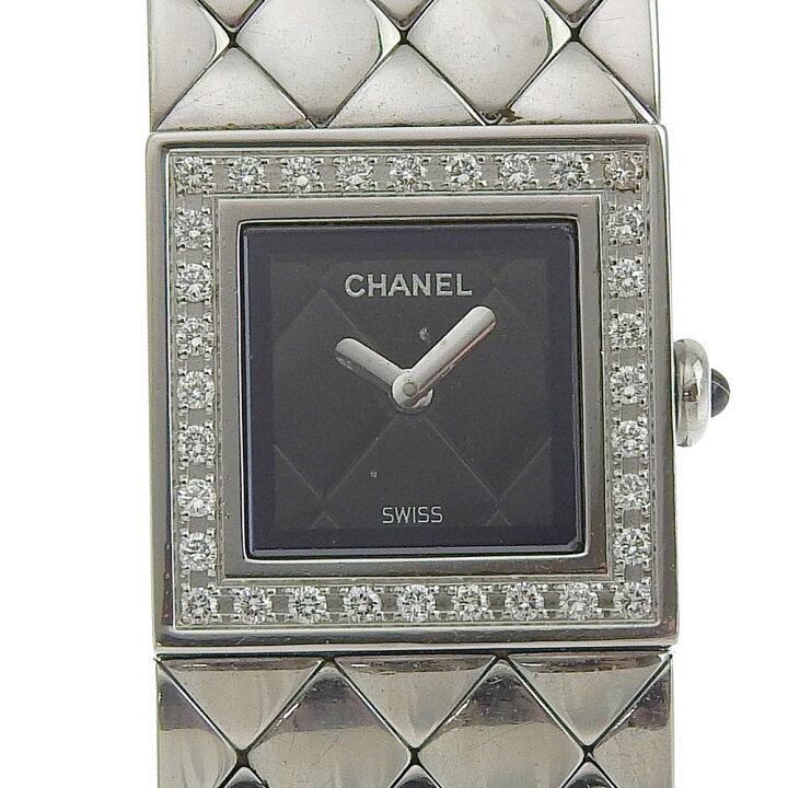 楽天市場】シャネル CHANEL マトラッセ 腕時計 ダイヤベゼル H0489  