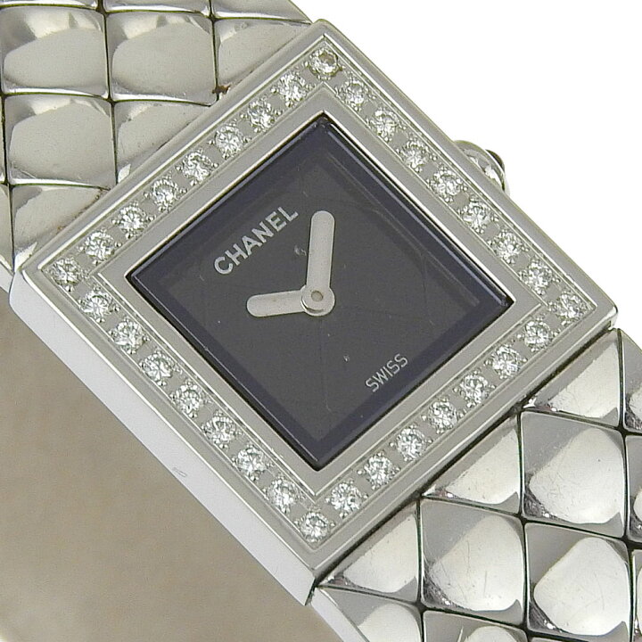 楽天市場】シャネル CHANEL マトラッセ 腕時計 ダイヤベゼル H0489  