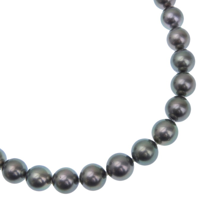 楽天市場】ネックレス10.0～12.5mm K18ホワイトゴールド×ブラック  