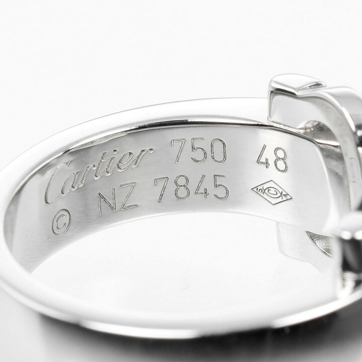 楽天市場】カルティエ CARTIER 2C ブークルセ 8号 リング 指輪 K18WG 
