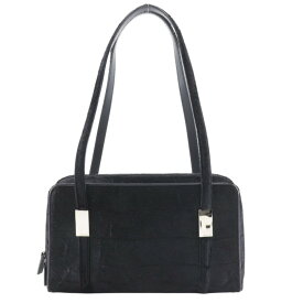 グッチ GUCCI オールドグッチ トートバッグ 000.2296.0528 ハラコ イタリア製 黒 肩掛け 手提げ A5 ダブルファスナー Old Gucci レディース【中古】