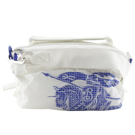 バーバリー BURBERRY ML ダッフルXS ショルダーバッグ 3way クロスボディバッグ 8080796 ナイロン 白 ブルー 斜め掛け 肩掛け 手提げ 3way ファスナー ML Duffle XS ユニセックス【中古】A-ランク