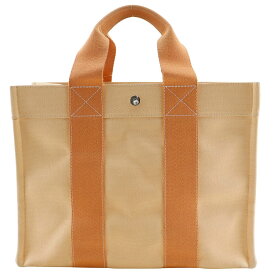 エルメス HERMES ボラボラPM ハンドバッグ キャンバス オレンジ 手提げ A4 スナップボタン Bora Bora PM レディース【中古】