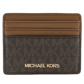 【全品ポイント5倍+お買い得クーポン】マイケルコース Michael Kors シグネチャー パスケース 35F8GTVD3B PVC 茶 Signature レディース【中古】
