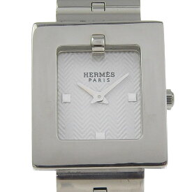 エルメス HERMES ベルトウォッチ 腕時計 BE1.110 ステンレススチール クオーツ アナログ表示 ホワイト文字盤 Belt watch レディース【中古】