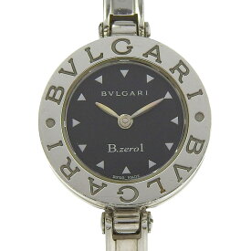 ブルガリ BVLGARI Bzero1 腕時計 ビーゼロワン BZ22S ステンレススチール クオーツ アナログ表示 ブラック文字盤 Bzero1 レディース【中古】
