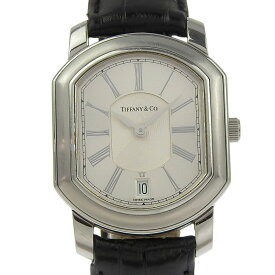 ティファニー TIFFANY&Co. マーククーペ 腕時計 ステンレススチール×クロコダイル クオーツ アナログ表示 シルバー文字盤 Mark coupe ユニセックス【中古】