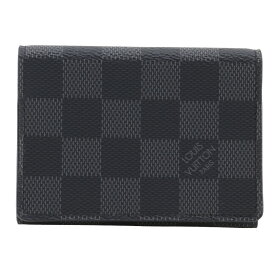 ルイ・ヴィトン LOUIS VUITTON アンヴェロップ カルト ドゥ ヴィジット カードケース 名刺入れ N63338 ダミエグラフィットキャンバス 2019年 黒 CA5119 スナップボタン Anneveld Cult de Visit メンズ【中古】Aランク