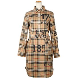 バーバリー BURBERRY ハーフボタンワンピース ワンピース ノバチェック 8061283 コットン ベージュ Half-button dress レディース【中古】A-ランク