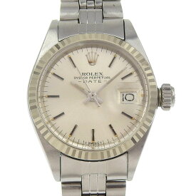 ロレックス ROLEX オイスターパーペチュアルデイト 腕時計 cal.2030 6917 ステンレススチール 1970年 シルバー 自動巻き アナログ表示 シルバー文字盤 Oyster Perpetual Date レディース【中古】