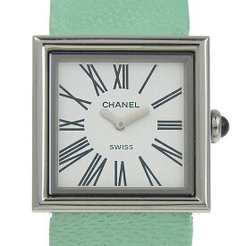 シャネル CHANEL マドモアゼル 腕時計 H0572 ステンレススチール×レザー クオーツ アナログ表示 白文字盤 Mademoiselle レディース【中古】
