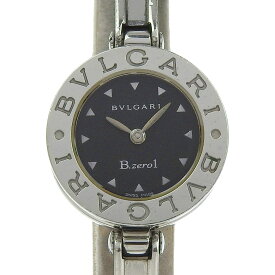 ブルガリ BVLGARI Bzero1 腕時計 ビーゼロワン BZ22SS ステンレススチール クオーツ アナログ表示 ブラック文字盤 Bzero1 レディース【中古】