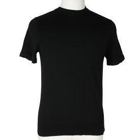 【全品ポイント5倍+お買い得クーポン】セオリー theory ニットシャツ 半袖Tシャツ リーガルウールゴリスTシャツRW 02-4301702 ウール 黒 Knit shirt メンズ【中古】
