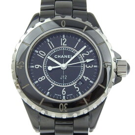 【4日20時〜ポイント2倍＆割引クーポン】シャネル CHANEL J12 腕時計 H0682 セラミック クオーツ アナログ表示 黒文字盤 J12 レディース【中古】Aランク