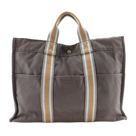 【スーパーセール10％OFF対象】エルメス HERMES フールトゥMM ハンドバッグ 銀座限定 トートバッグ コットンキャンバス グレー 手提げ A4 スナップボタン Fourre ToutMM ユニセックス【中古】B-ランク