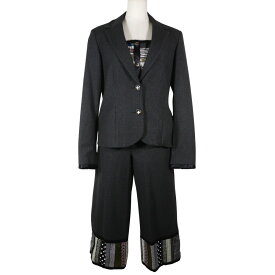 オレボレブラ OLLEBOREBLA ジャケット＆パンツ セットアップ ポリエステル×レーヨン グレー jacket & pants レディース【中古】A-ランク