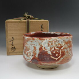 加藤光右衛門 造 鼡志野茶碗 食器 陶磁器 Kato Mitsuemon-made Enshino tea bowl _【中古】A-ランク