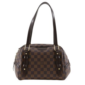 ルイ・ヴィトン LOUIS VUITTON リヴィントンPM トートバッグ N41157 ダミエキャンバス 2010年 茶 DU4150 肩掛け 手提げ A5 ダブルファスナー Rivington PM レディース【中古】
