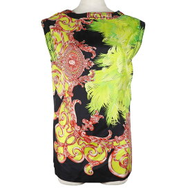 ジャンニ・ヴェルサーチ VERSACE メデューサ その他トップス ノースリーブ シルク 黒 Medusa レディース【中古】A-ランク