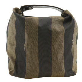 フェンディ FENDI ぺカン ポーチ 2119 26540 099 ナイロンキャンバス 茶 ファスナー Pekan レディース【中古】